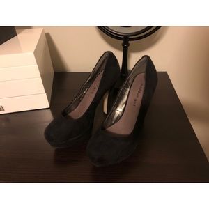 Madden Girl Black Velvet Heels